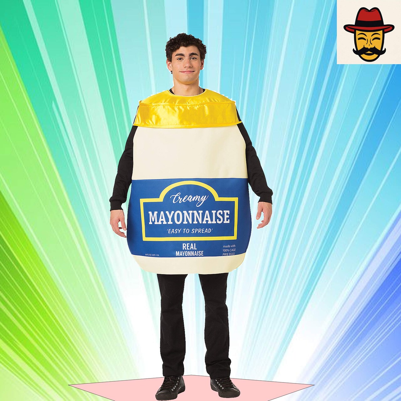 Funny Mayonnaise Adult Costume One Piece Tunic for Halloween and Parties